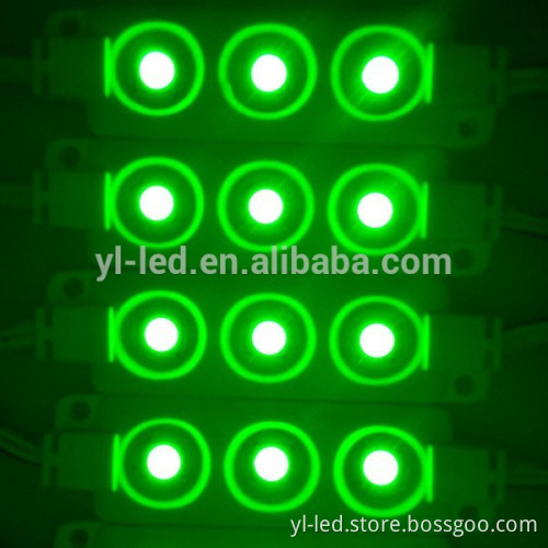 DC12V injection 3 chip SMD 5050 green led module for pharmacy sign, waterproof green led module DC12V